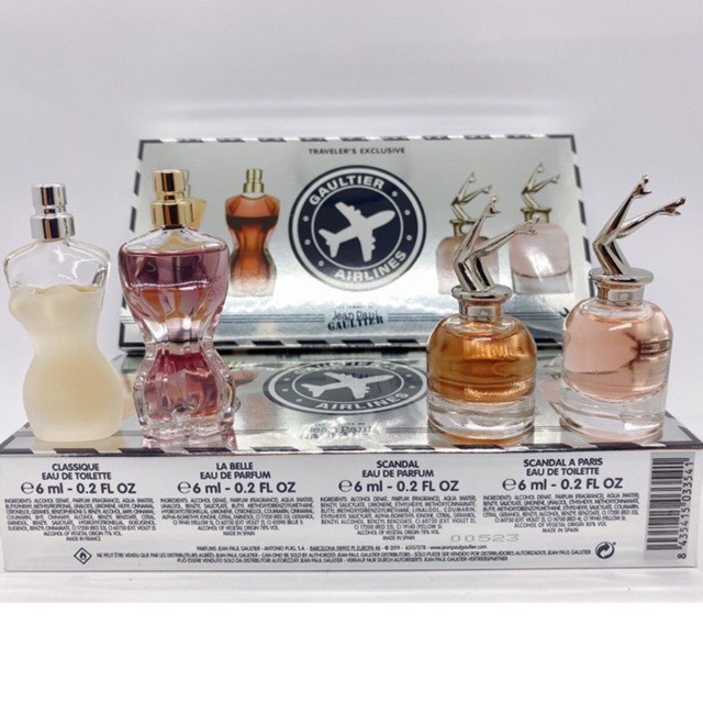 Giftset Nước Hoa 4 Chai Jean Paul Scandal Gaultier Airlines