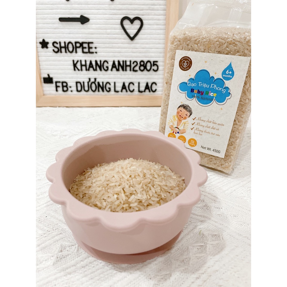 Gạo ăn dặm Baby Rice Triệu Phong cho bé, canh tác tự nhiên và xát dối giàu dưỡng chất