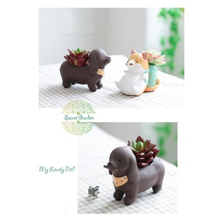 Chậu cây thú hình chó
