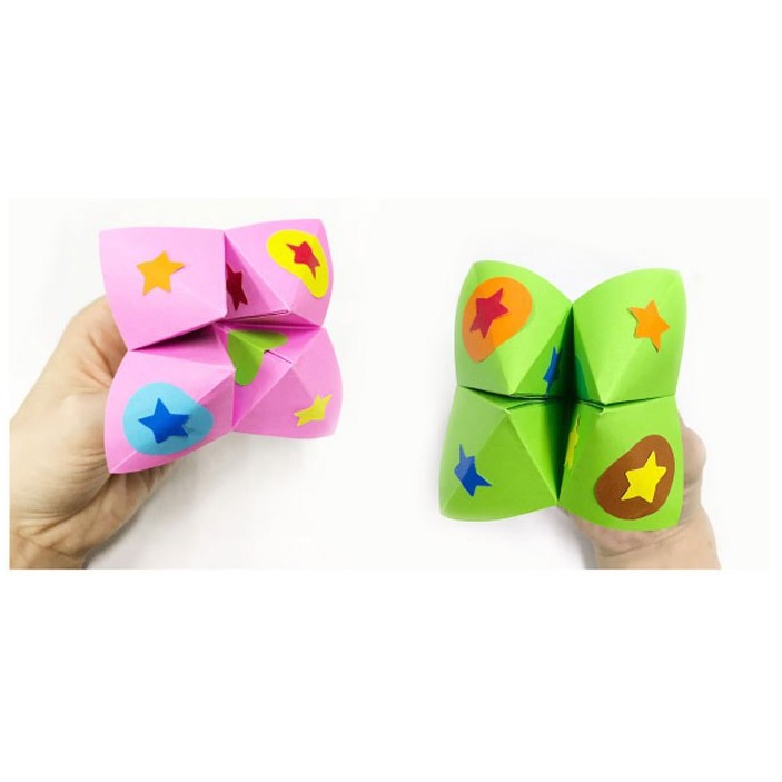 ✔Hàn Quốc ◤WITH SHIM◢ Pinkfong Bộ 300 Giấy Xếp Hình Origami Màu Hồng Kèm Hộp Đựng