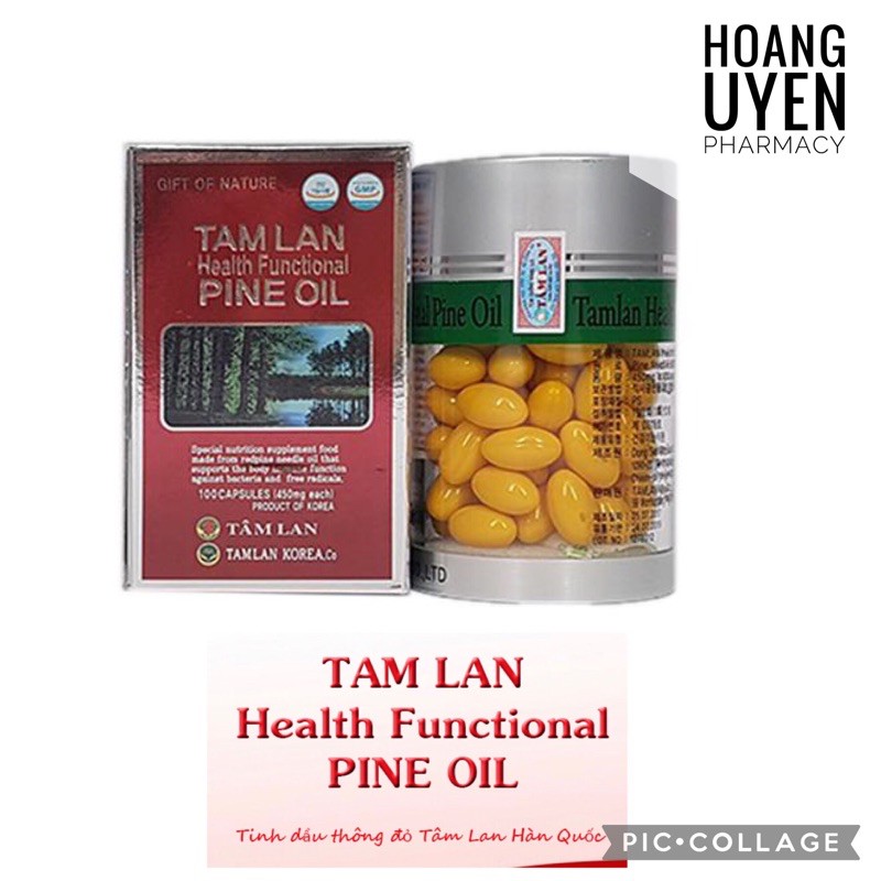 Tinh dầu thông đỏ Tâm Lan - Hộp 100 viên