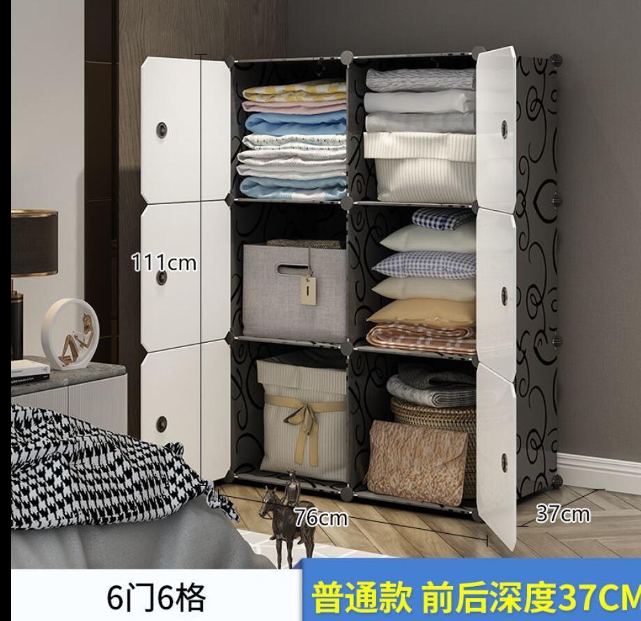 Tủ lưu trữ phòng ngủ ký túc xá đơn giản tủ quần áo gia dụng lắp ráp tủ quần áo bằng nhựa cho thuê