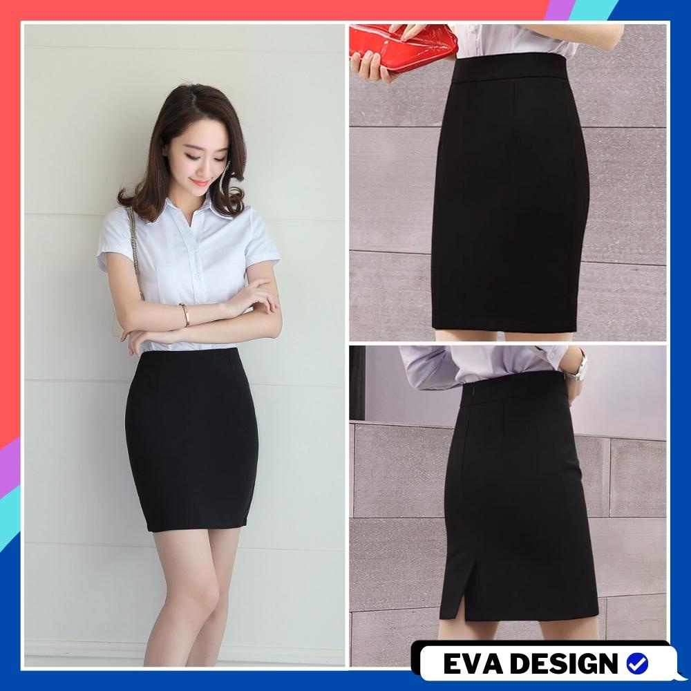 Chân váy công sở nữ lưng cao xẻ sau Chân váy bút chì cạp cao dáng ôm vải umi cao cấp co giãn 4 chiều mặc sơ mi đi làm