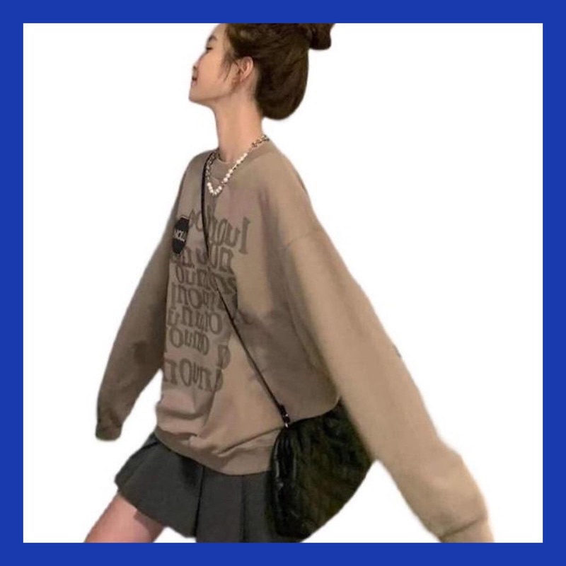 Áo nữ len unisex không mũ trùm đầu hàn quốc
