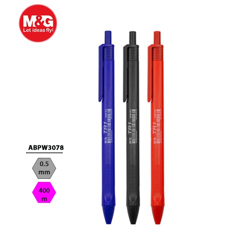 Combo 20 bút bi viết siêu trơn TR1 | AWP3078 mực dầu 0.5mm thân tam giác dễ cầm màu xanh | màu đen | màu đỏ
