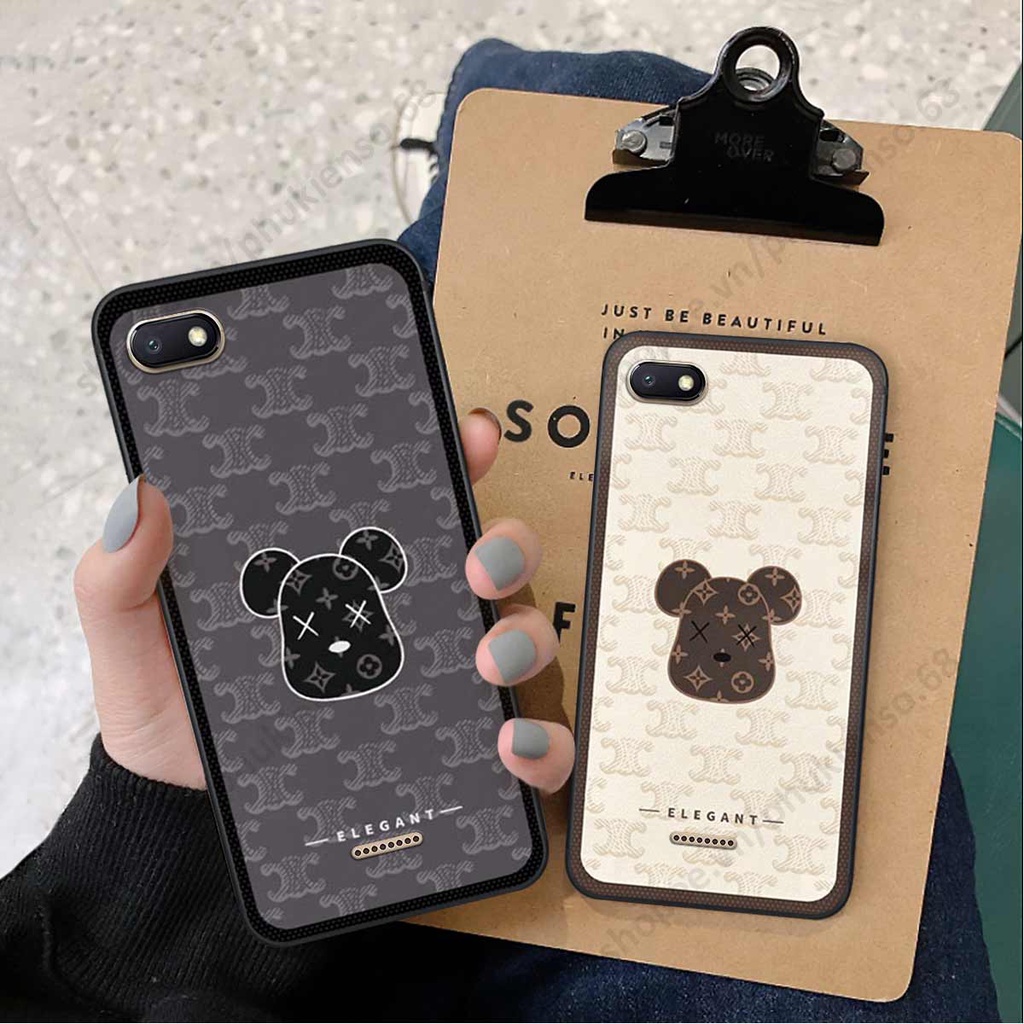 Ốp lưng điện thoại Xiaomi Redmi 4A / 5A / 6A elegant, gấu be@rbrick cao cấp, vỏ ốp rẻ đẹp