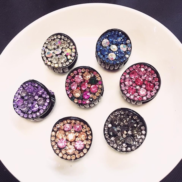 *kẹp tóc càng cua đính đá hình ovan(CTTQAI,5.G5.D5)