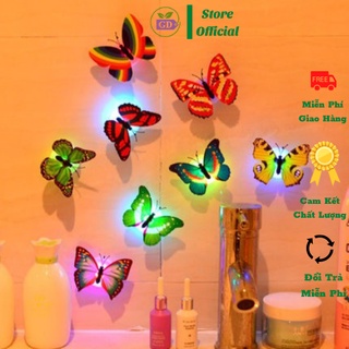 Đèn Ngủ Hình Bươm Bướm 3d Nhiều Màu Sắc , đèn trang trí phòng phủ, đèn decor phòng ngủ , đèn led