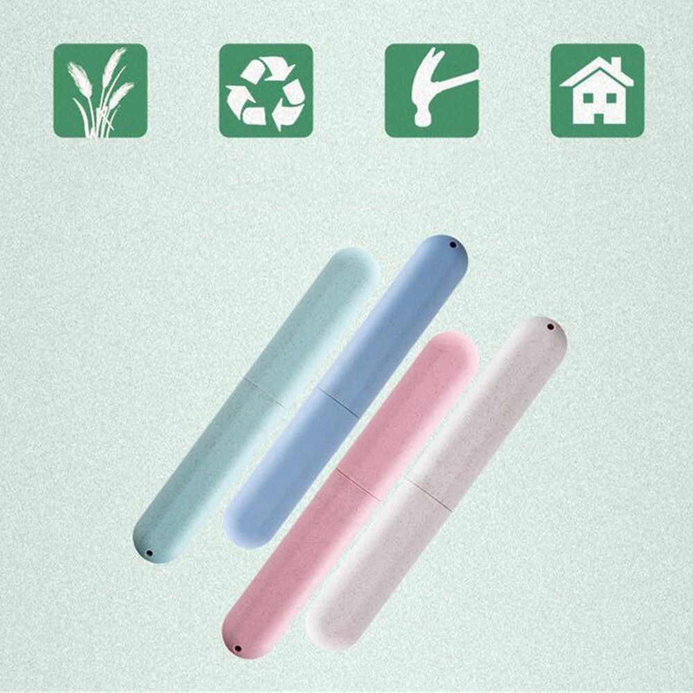 Hộp Đựng Bàn Chải Đánh Răng Bằng Lúa Mạch Chống Bụi Tiện Dụng Mang Theo Du Lịch