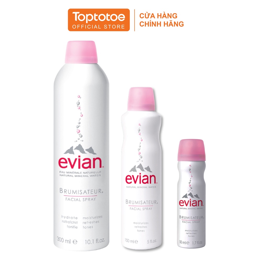 Xịt Khoáng Evian Cung Cấp Ẩm Và Làm Dịu Da Evian Spray Brumisateur Natural Mineral Water