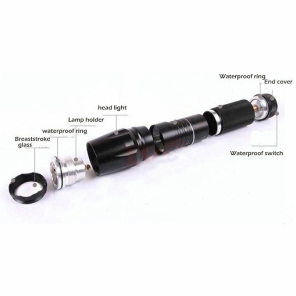Đèn pin LED E17 XM-L 500 Lumen siêu bền chống thấm nước chất lượng cao