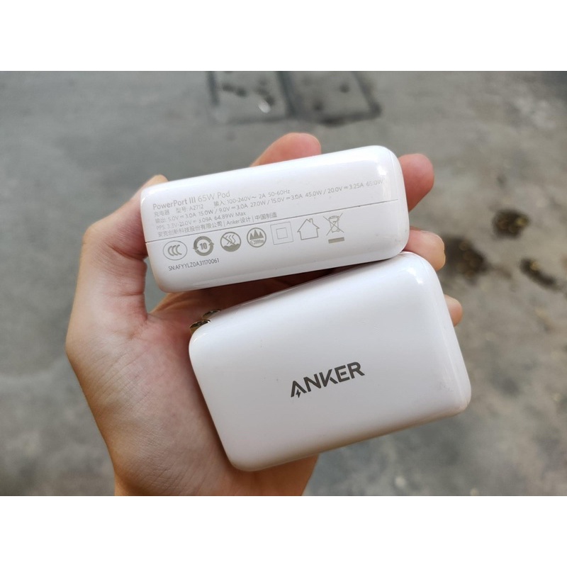 Củ sạc nhanh Anker power port III 65W Pod A2712
