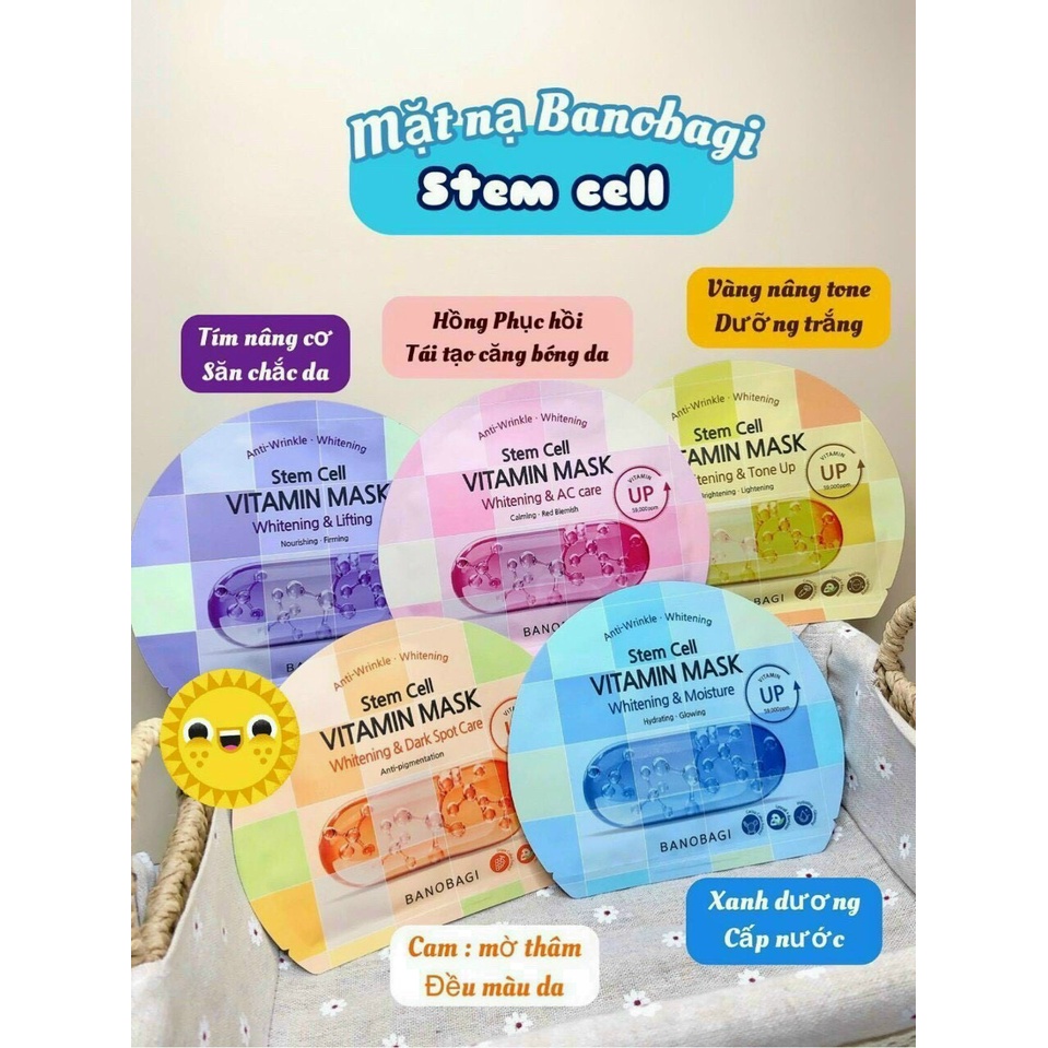 Mặt Nạ Banobagi Viên Thuốc Vitamin C E A B Dưỡng Ẩm Trắng Da Dưỡng Ẩm Collagen Ngừa Lão Hóa - Chăm Sóc Da Hàn Quốc Dezy