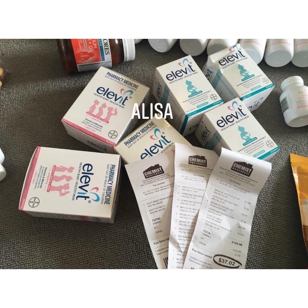 Vitamin tổng hợp Elevit cho mẹ bầu, menevit cho bố - ALISA