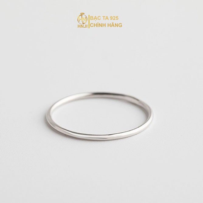 Nhẫn nữ tròn trơn HNJI bạc 925 cao cấp, đẹp đơn giản và cá tính - HN003
