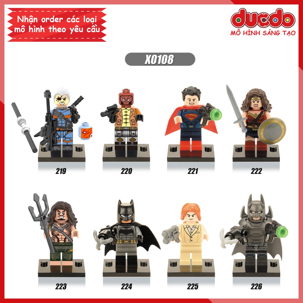 Minifigures các nhân vật siêu anh hùng trong Batman - Đồ chơi Lắp ghép Xếp hình Mini Mô hình XINH X0108