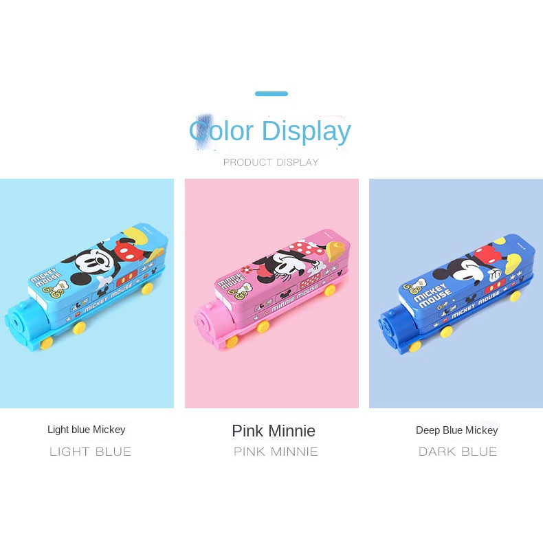 Disney Hộp Đựng Bút Chì Đa Năng Họa Tiết Hoạt Hình Dễ Thương Cho Bé Trai