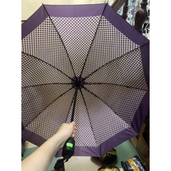 Ô dù gấp 3 viền kẻ loại to