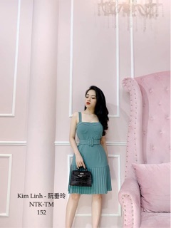 Váy 2 dây cúp ngực chân xếp ly