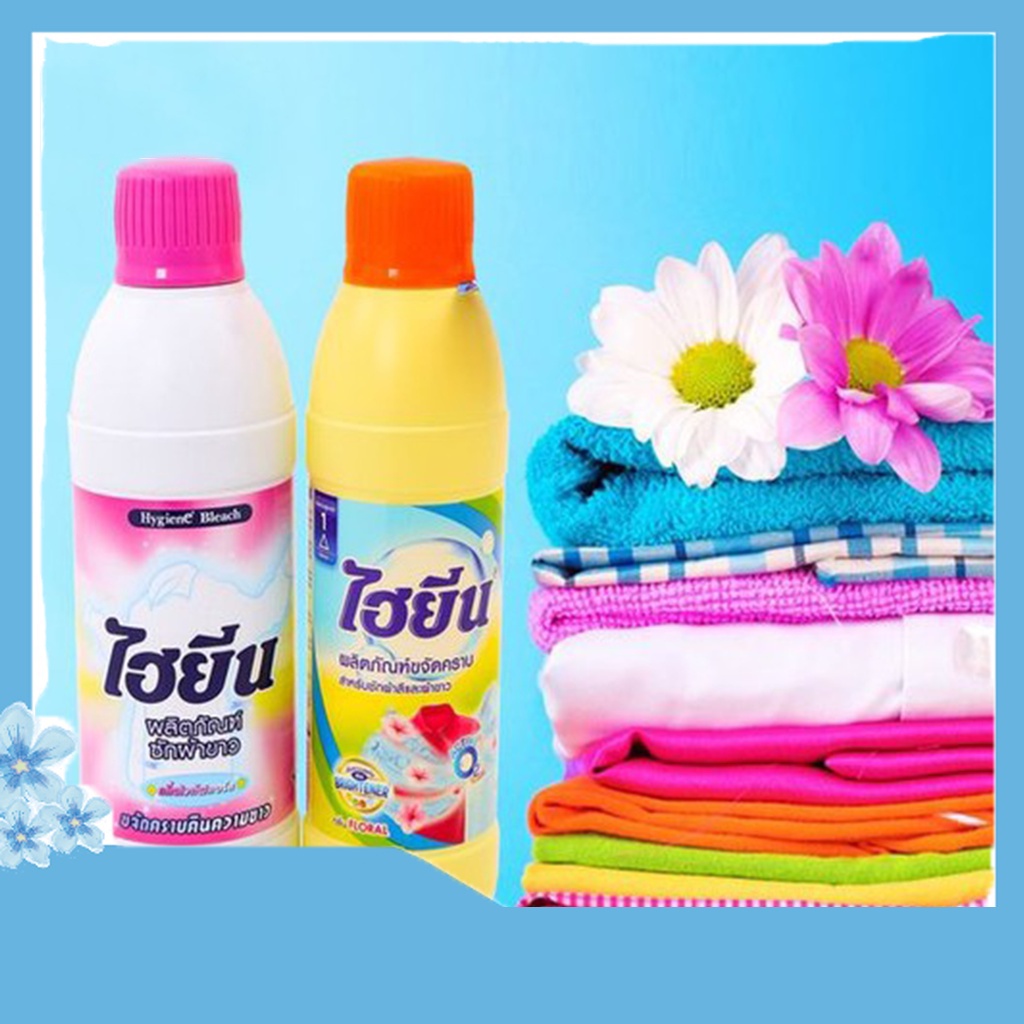 Chai tẩy trắng quần áo trắng và áo màu HYGIENE 250ml  THÁI LAN siêu sạch