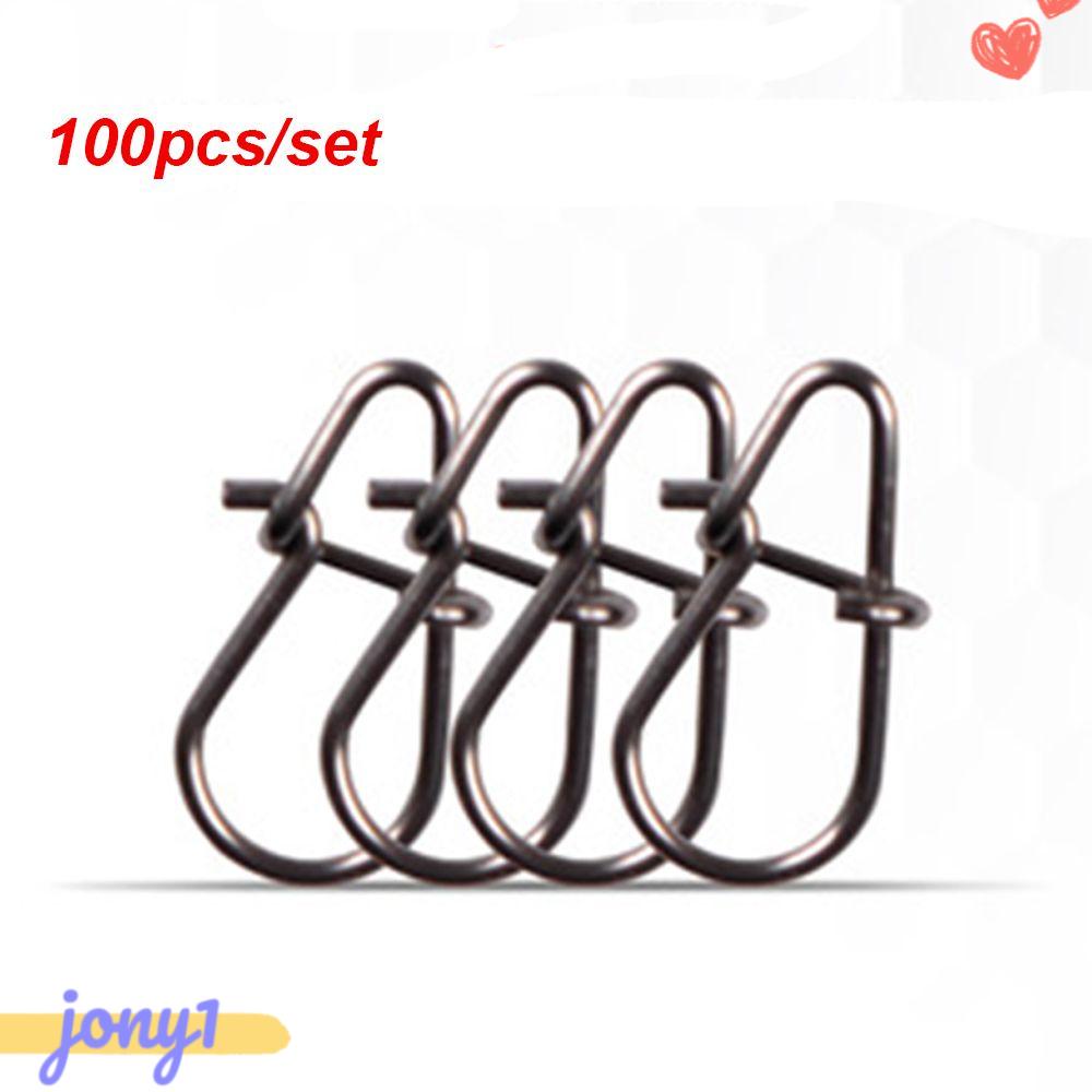 JONYE 100pcs/lot Fishing Hanging Snap New High Quality Fast lock Durable Line tackle Oval Split Rings