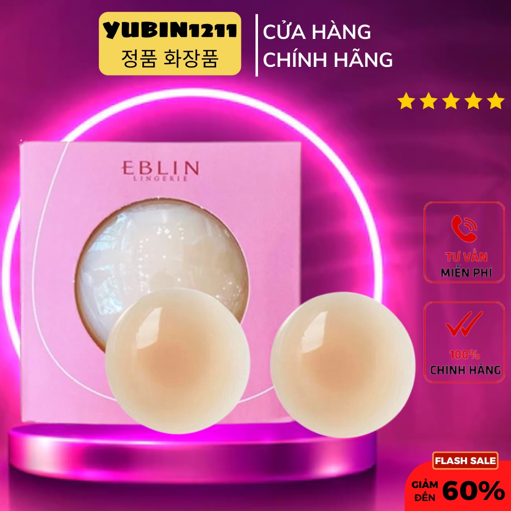 Miếng dán ngực silicon nhiệt tự thân EBLIN dán ti siêu mỏng ôm khít