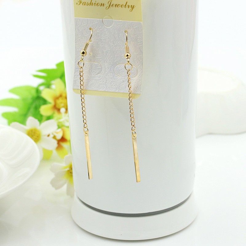 Bông tai dáng dài đơn giản cho nữ