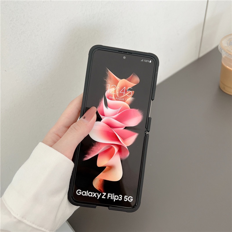 Ốp Điện Thoại Mềm Nhám Chống Sốc Chống Vân Tay In Chữ AD Cho Galaxy Z Flip 3 Z Flip 3 5G