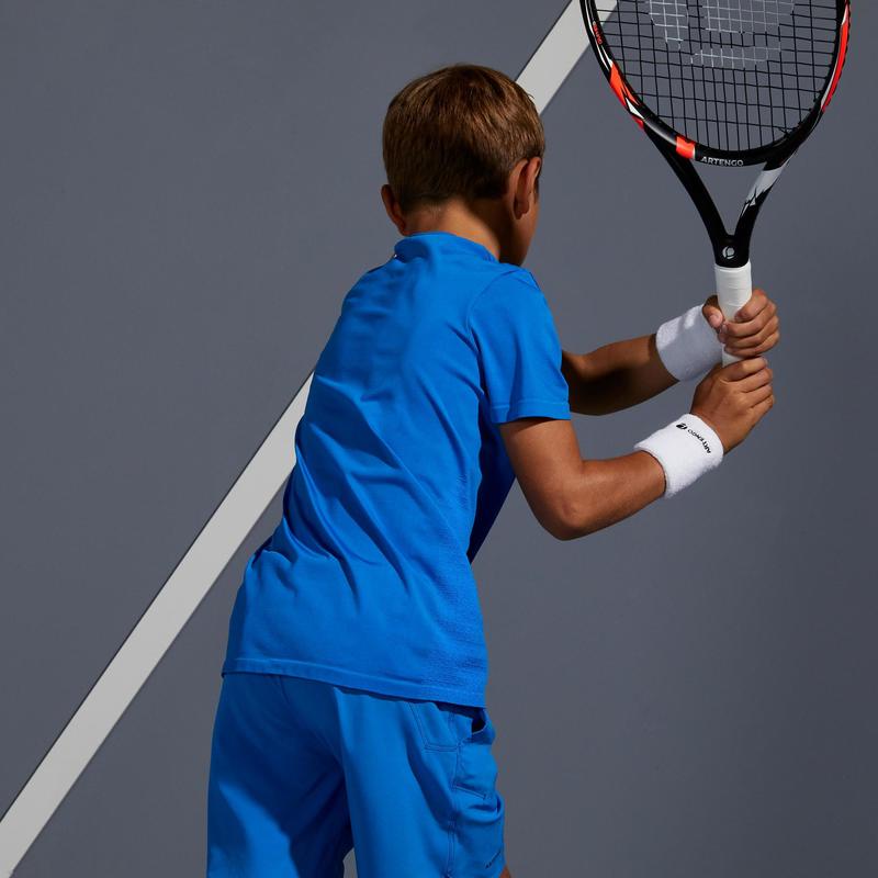 Áo thun chơi tennis Decathlon ARTENGO 900 cho bé trai - Xanh dương size 6 Tuổi