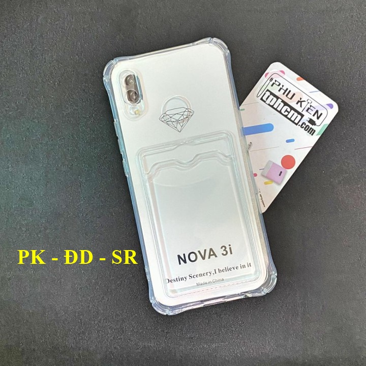 Ốp Lưng Huawei Nova 3i Dẻo Trong Chống Sốc Đựng Card