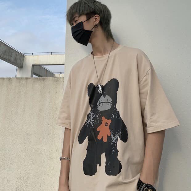 Áo Thun 3158 Gấu Cam Nhỏ PEONYB Unisex [FREESHIP]  Phông form rộng tay lỡ oversize vintage hàn quốc cá tính Ulzzang