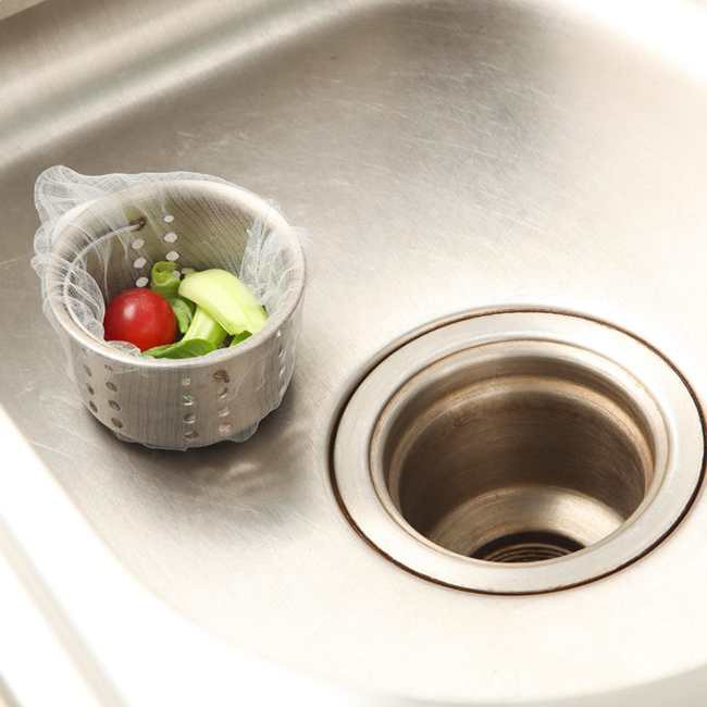 Set 100 túi lưới lọc rác bồn rửa chén bát bo chun tiện dụng