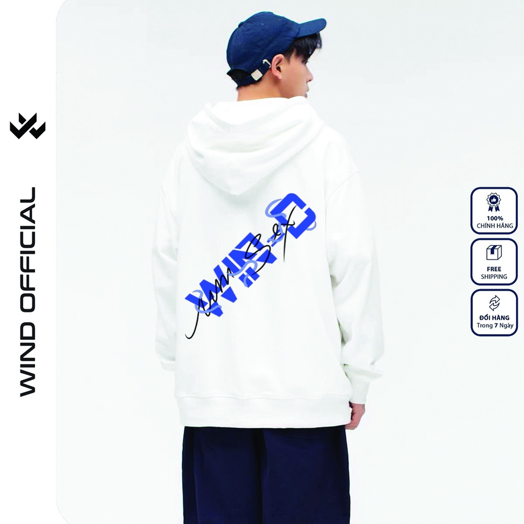 [Mã SKAMFA2411 giảm 10% đơn 100K] Áo hoodie unisex WIND form rộng nỉ nam nữ WIND HD24 thời trang thu đông oversize | BigBuy360 - bigbuy360.vn