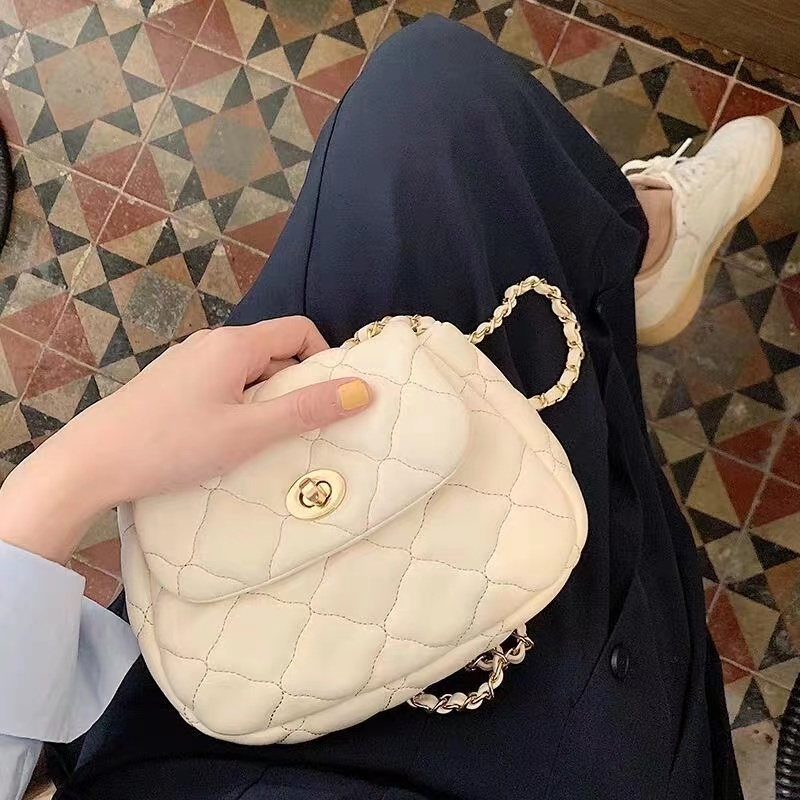 Túi đeo chéo khóa xoay thời trang ho nữ mùa hè túi kẹp nách nữ