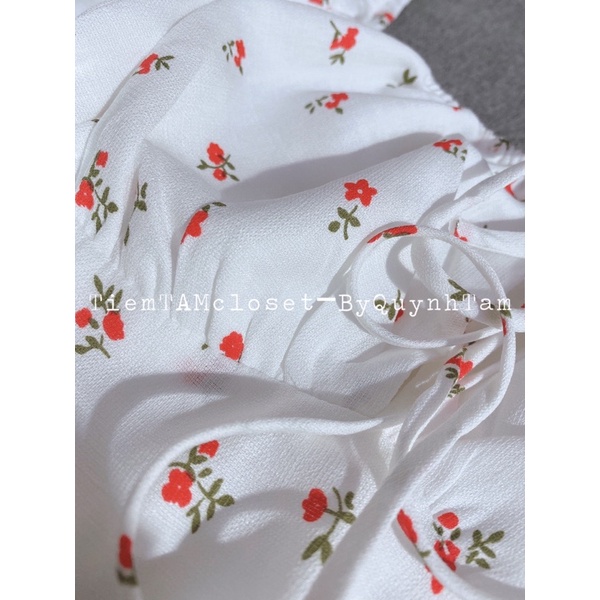 Đầm maxi hoa xẻ tà - TK884