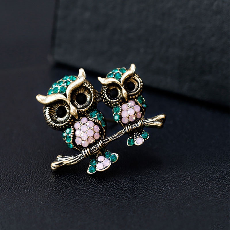 Ghim Cài Áo Hình Cú Mèo Phong Cách retro Hàn Quốc