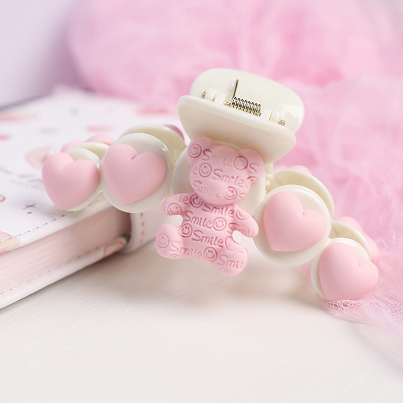 Kẹp Tóc Hình Nơ/Gấu Hồng Ngọt Ngào Thanh Lịch Cho Nữ