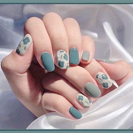 set 24 móng tay giả kèm keo dán nails box 24 móng giả Hin nail