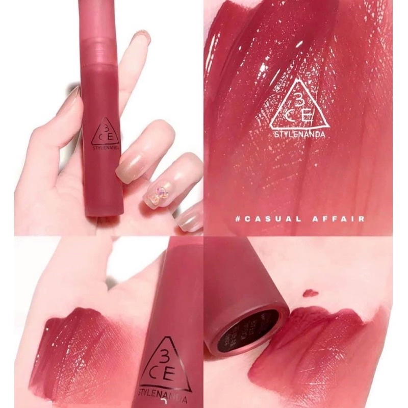 Son 3CE Blur Water Tint Casual Affair – Màu Hoa Hồng Khô