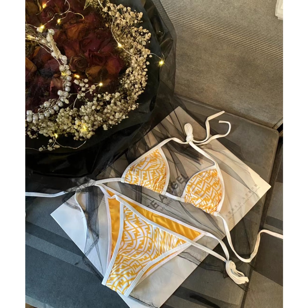 Mới Bộ BIKINI Vải Nhung Màu Gradient Nhiều Màu Xinh Xắn Cho Nữ