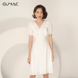 Đầm Boho cổ V đăng ten GUMAC DA988