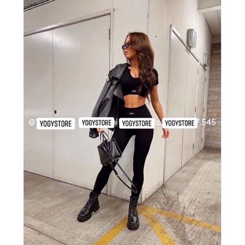 SET TẬP THỂ THAO BOTEE RIBBED, SET DÀI TAY CỘC , CROPTOP KHOÉT NGƯC , CẠP CAO, FORM HACK DÁNG