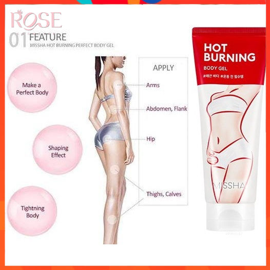Kem Tan Mỡ Bụng Đùi Missha ⚡⚡ Hot Burning Perfect Body Gel Hàn Quốc - Gel Giảm Rạn, Nứt Da Sau Sinh 200Ml