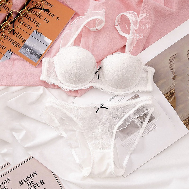 VINGO Bộ Đồ Lót Ren Có Gọng Đệm Vừa Dây Bèo Gợi Cảm S053 Từ VNGO | BigBuy360 - bigbuy360.vn