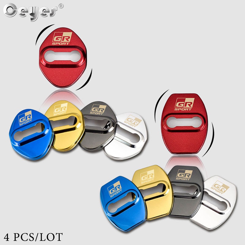 Set 4 Ốp Khóa Cửa Xe Ô Tô Toyota GR Sport Vios Avanza Wish Corolla C-HR C HR Avanza Yaris Rush
