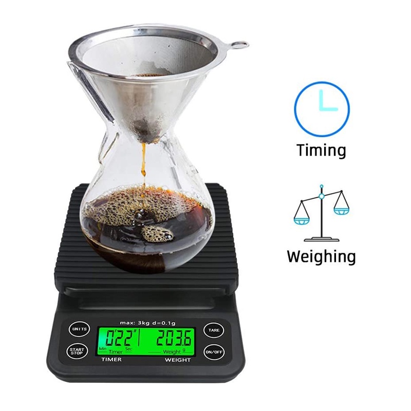 Cân cà phê điện tử nhỏ để rang cà phê và xay cà phê Espresso Liều lượng 0,1g - 5kg chính xác cao cho rang nhà bếp
