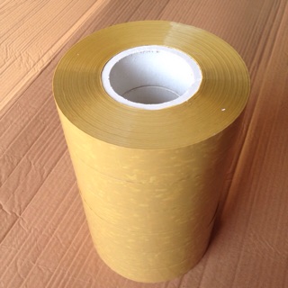 Combo 6 cuộn băng dính 1kg màu vàng đục ảnh thật