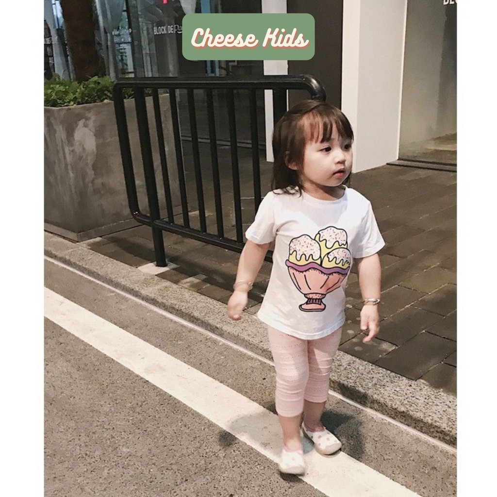 Quần Legging Cho Bé , Quần Lửng Bé Gái Mềm Mát Cheese Kids Từ 7-19 kg