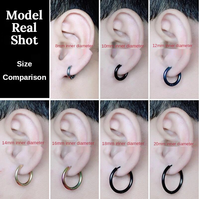 Bông Tai Bằng Thép Titan Hình Tròn Đơn Giản A313