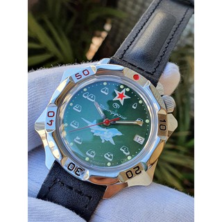 Đồng hồ nam Vostok máy cơ lên giây, size mặt 39, size dây 18. Đồng hồ Nga Vostok Komandirskie 531124